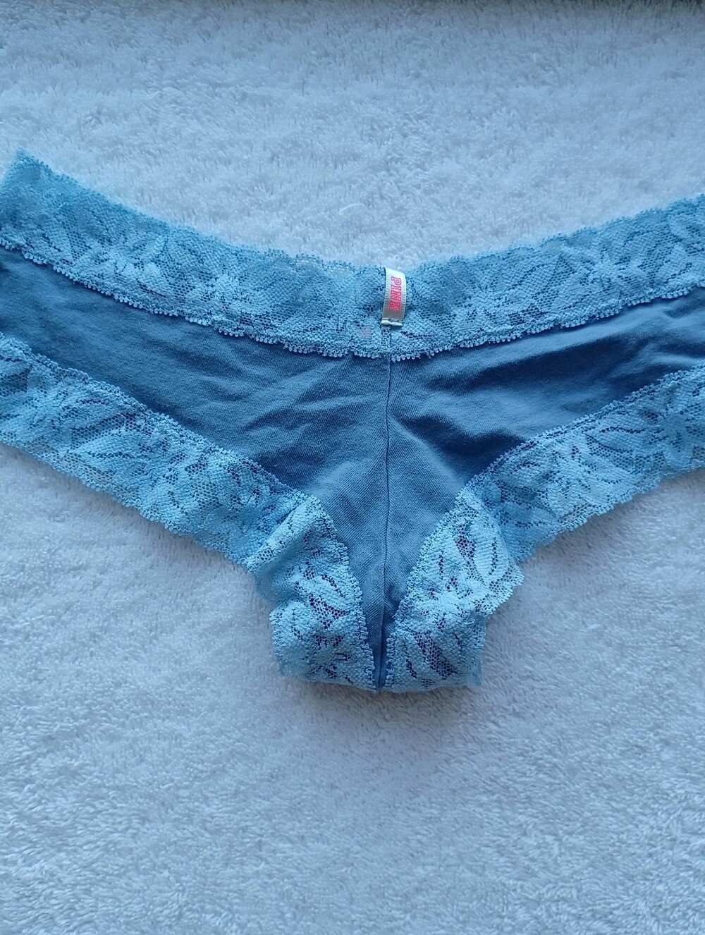 PINK Victoria's Secret Light Blue Cheeky Panty, Size XS - Picture 8 of 11
